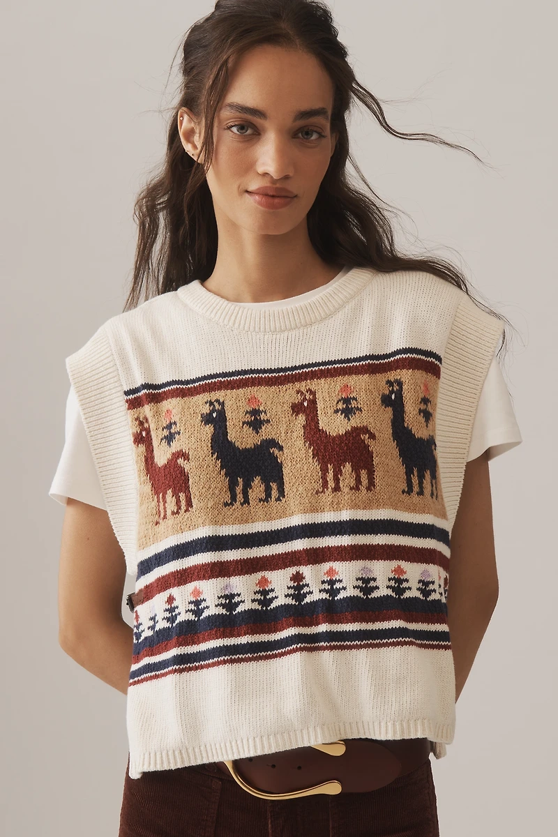Pilcro Twofer Graphic Sweater