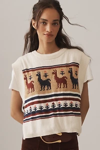 Pilcro Twofer Graphic Sweater