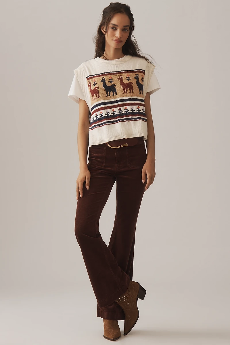 Pilcro Twofer Graphic Sweater