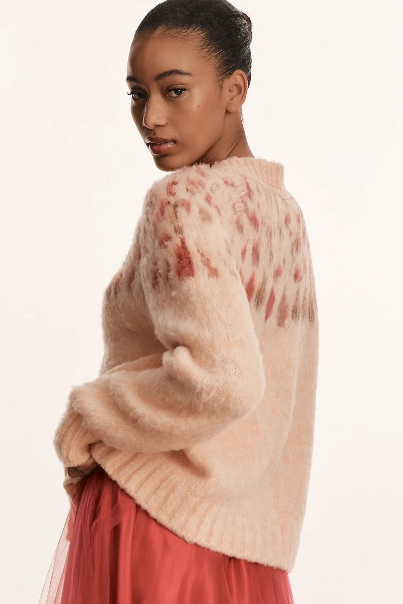 Maeve Brushed Embellished Wool Blend Cardigan