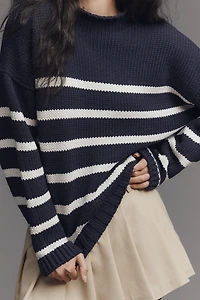 Embroidered Turtleneck Sweater