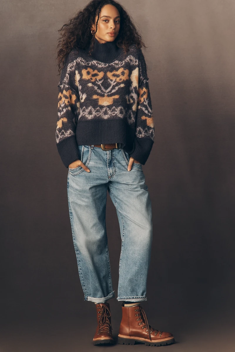 By Anthropologie Mock-Neck Brushed Sweater