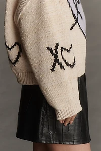 Maeve Lovestruck Long-Sleeve Crew-Neck Sweater