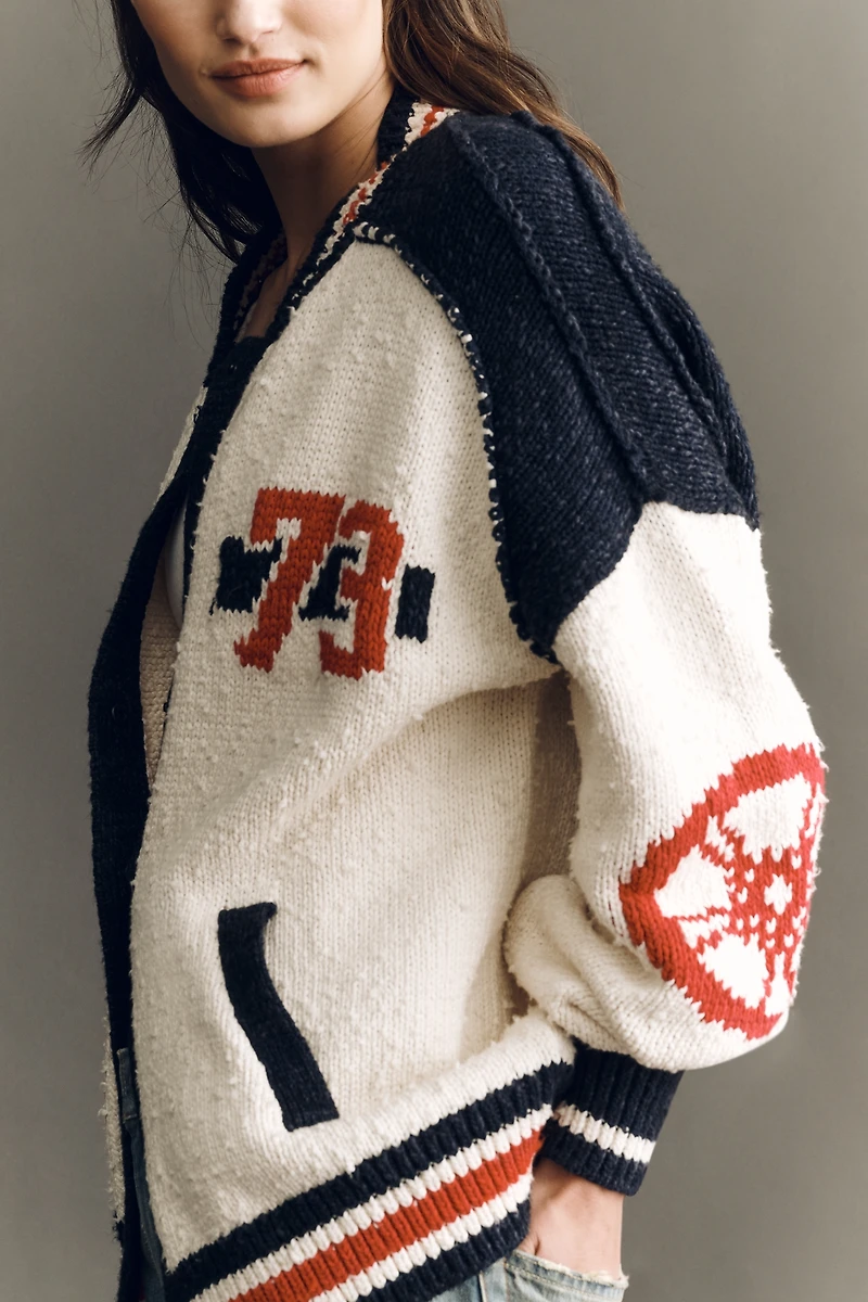 Pilcro Cotton Blend Motorcycle Cardigan Sweater