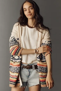 Pilcro Longline Open-Front Cardigan Sweater