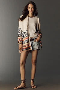 Pilcro Longline Open-Front Cardigan Sweater