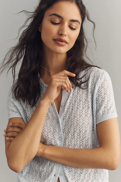 Juliet Pointelle Cardigan Sweater Tee