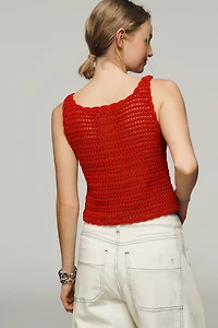 Tach Clothing Crochet Cotton Sweater Tank