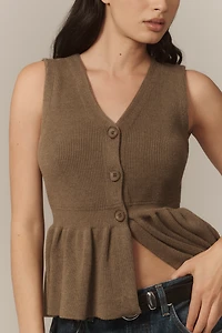 English Factory Peplum Sweater Vest