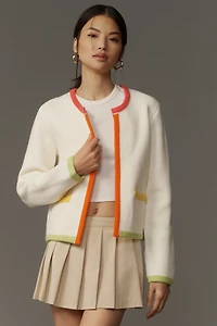 English Factory Colorblock Cardigan Sweater