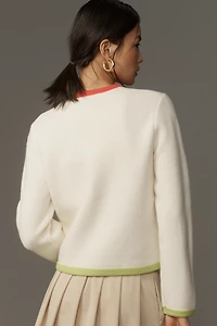 English Factory Colorblock Cardigan Sweater
