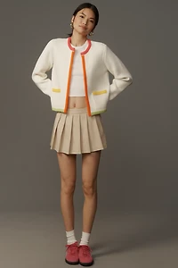 English Factory Colorblock Cardigan Sweater