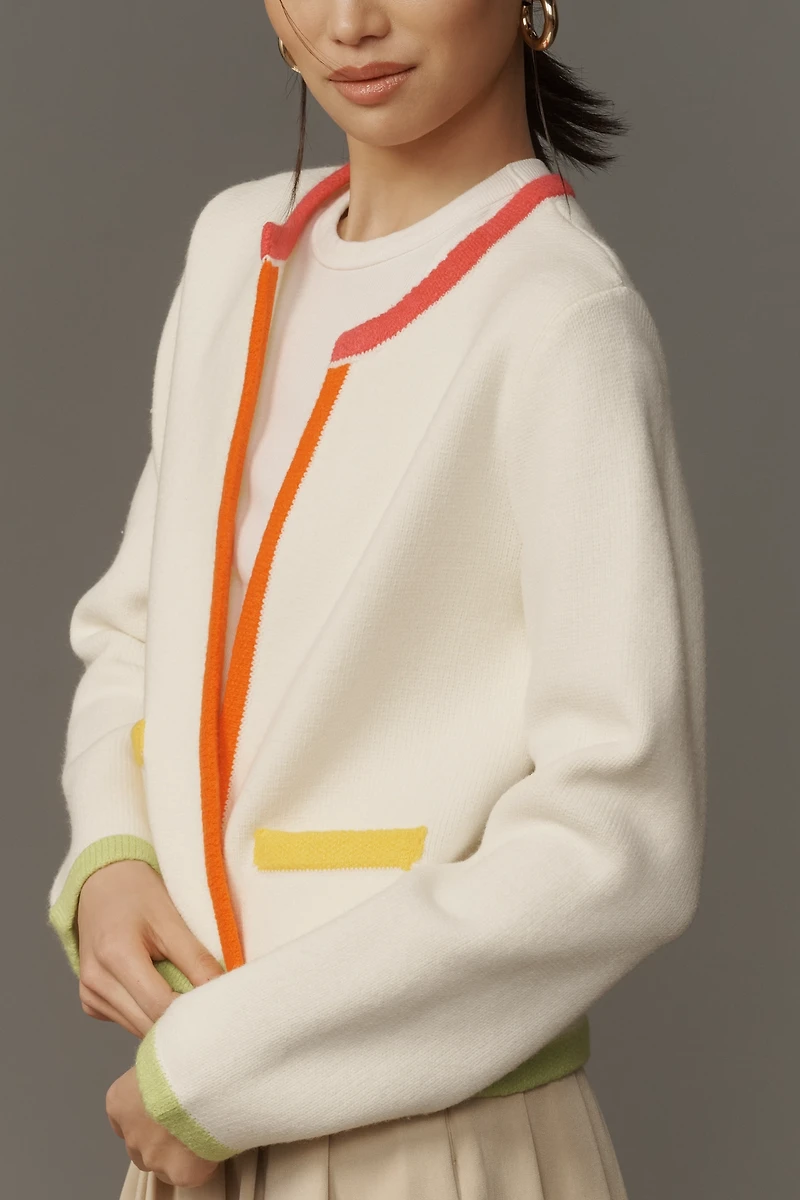 English Factory Colorblock Cardigan Sweater