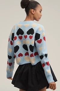 English Factory Crew-Neck Heart Icon Sweater