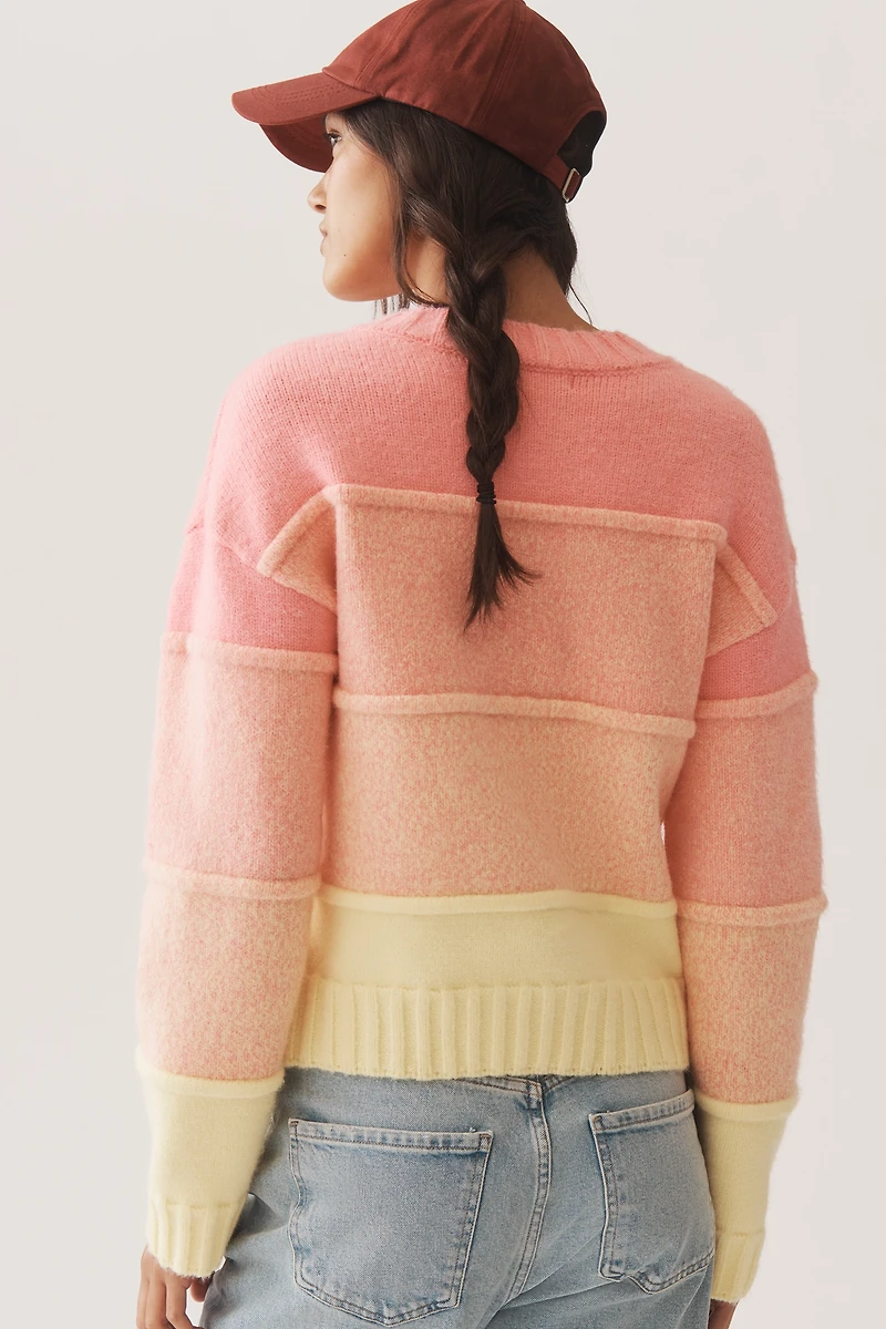 English Factory Ombre Textured Sweater
