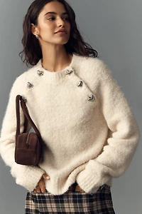 English Factory Bow-Embellished Sweater