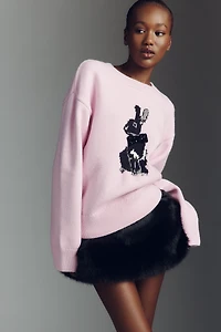 English Factory Bunny Graphic Sweater