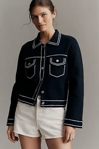 English Factory Collared Buttondown Sweater