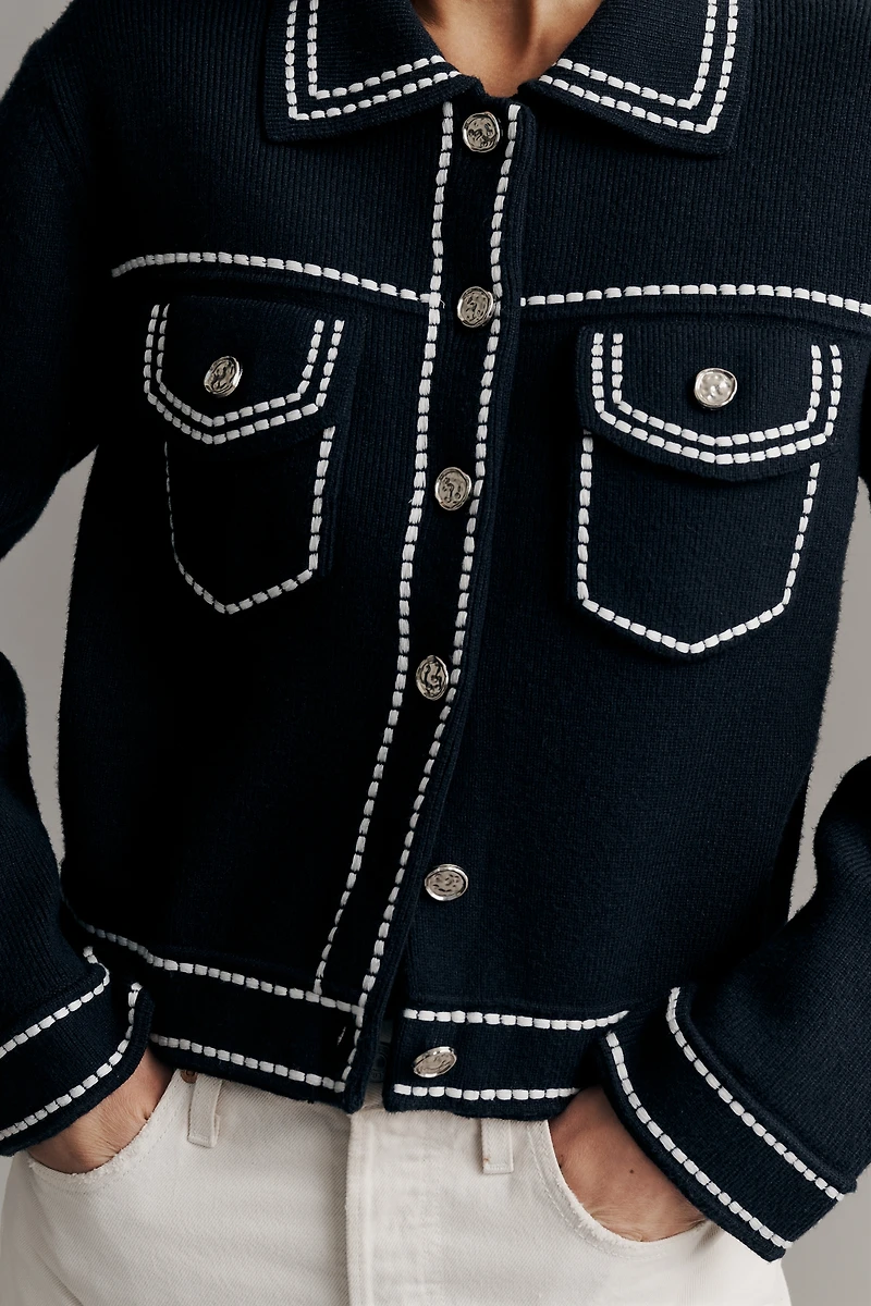 English Factory Collared Buttondown Sweater