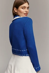 English Factory Petite Bow Pocket Cardigan Sweater