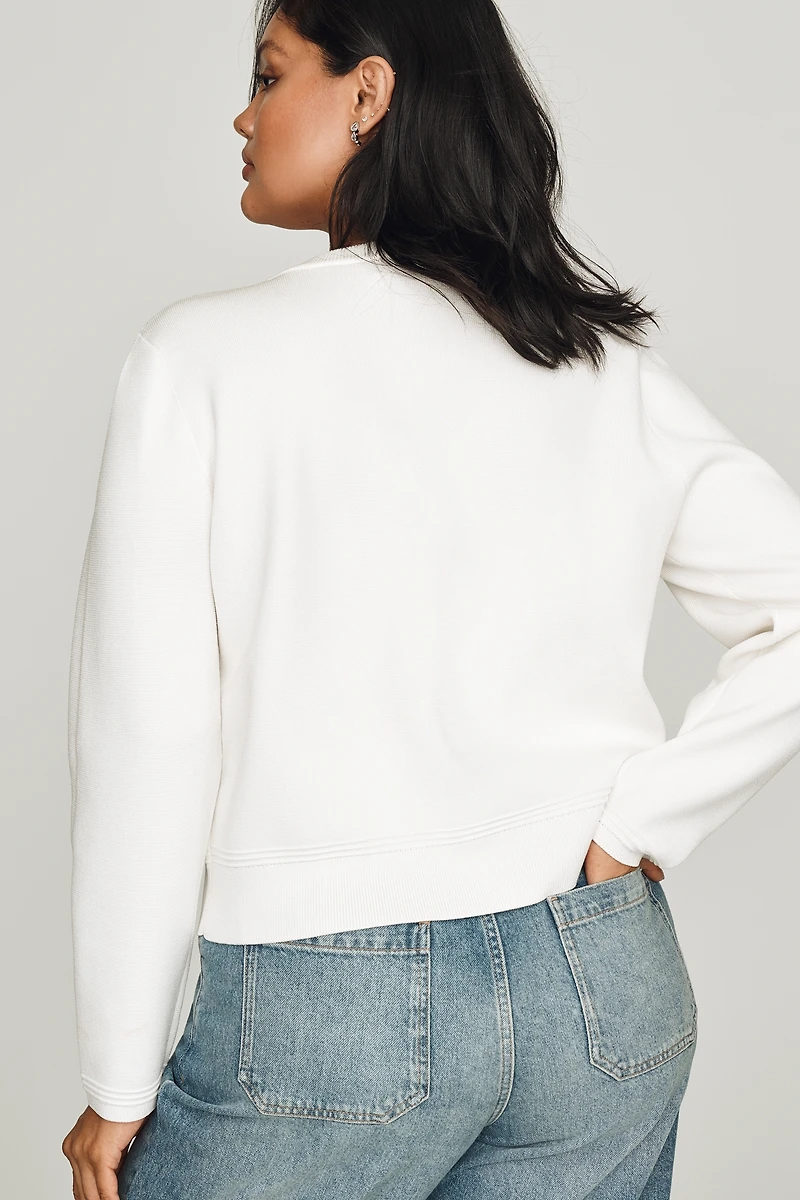 English Factory Beaded Bow Cardigan