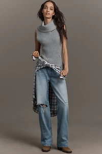 Pilcro Waffle-Knit Muscle Sweater Tank