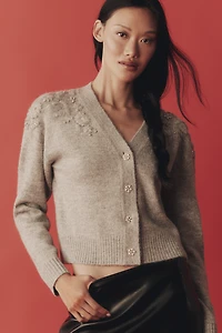 ASTR The Label Susannah Embellished Cardigan Sweater