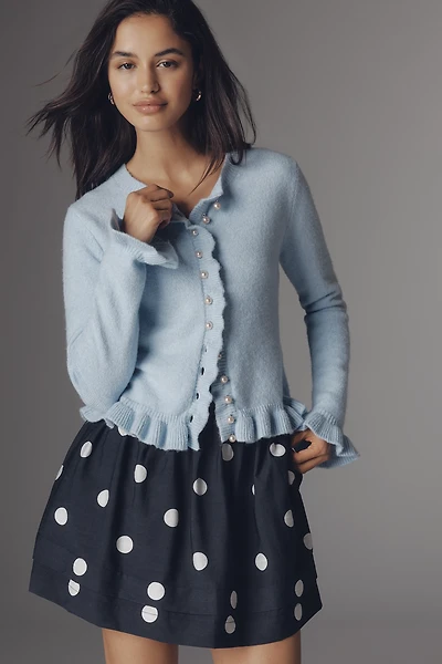 ASTR The Label Eowyn Ruffled Cardigan Sweater