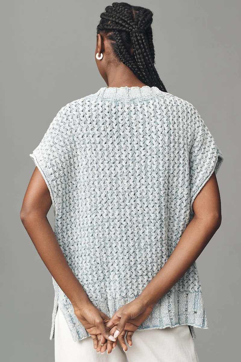 Pilcro Oversized Distressed Sweater Vest