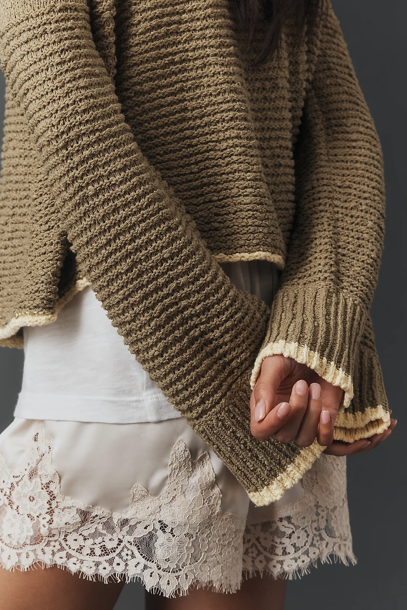 Pilcro Textured Boat-Neck Sweater