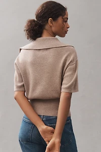 Pilcro Collared Wool and Cashmere Blend Sweater