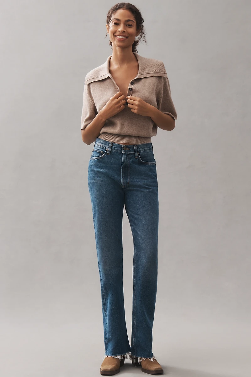 Pilcro Collared Wool and Cashmere Blend Sweater
