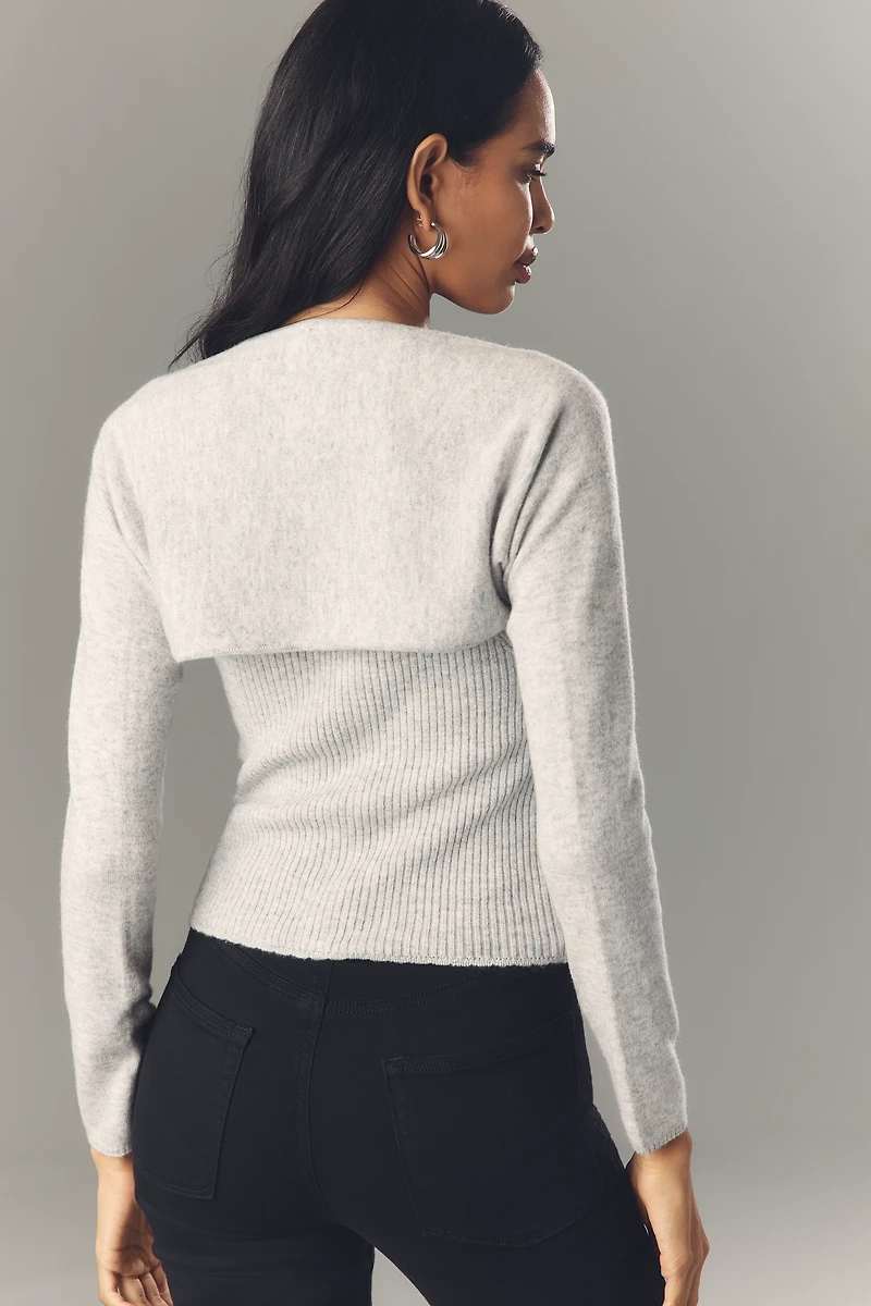 By Anthropologie Wool & Cashmere Shrug Sweater