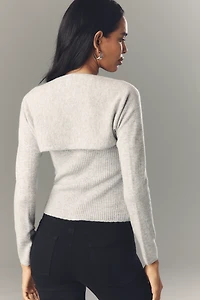 By Anthropologie Wool & Cashmere Shrug Sweater