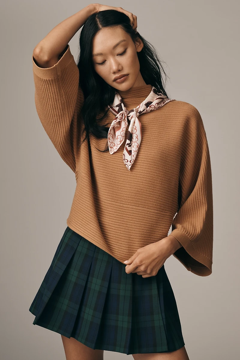 By Anthropologie Mock-Neck Wide-Sleeve Sweater