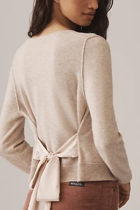 By Anthropologie Belted Wool Cashmere Cardigan Sweater
