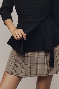 Maeve Ribbed Belted Sweater