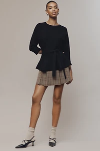 Maeve Ribbed Belted Sweater