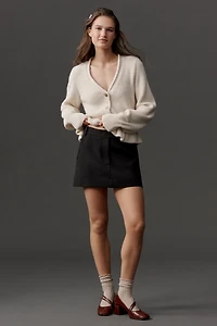 Maeve Ruffled Hem Cardigan Sweater