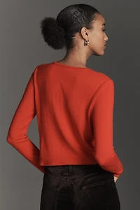 By Anthropologie Twisted Cut-Out Sweater