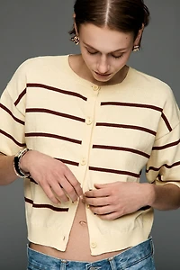 By Anthropologie Crew-Neck Cardigan Sweater