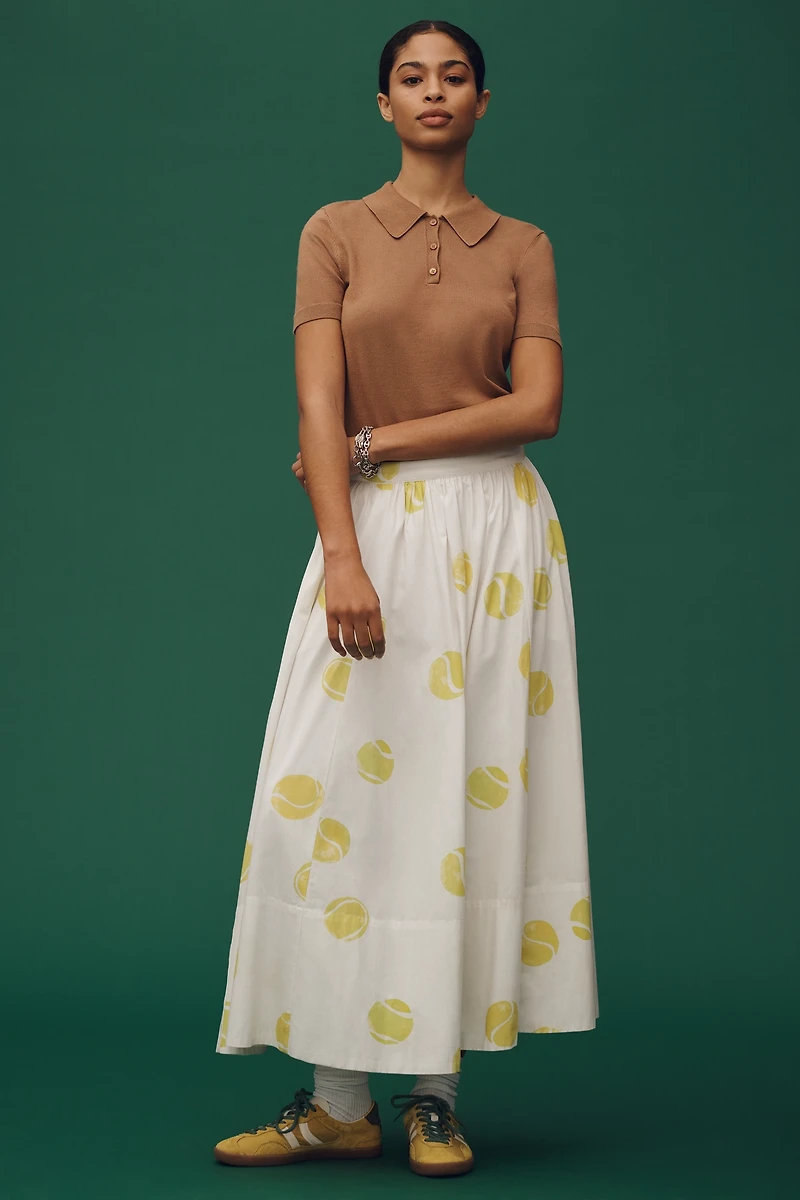 Endless Rose Short-Sleeve Collared Sweater