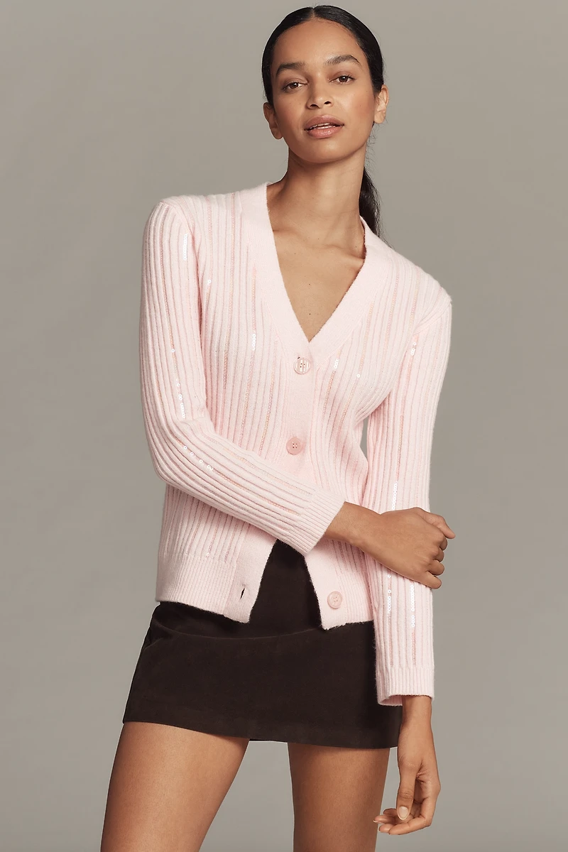 Endless Rose V-Neck Sequin Cardigan Sweater