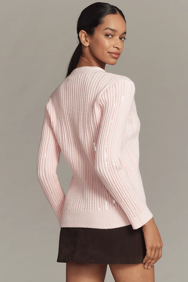 Endless Rose V-Neck Sequin Cardigan Sweater