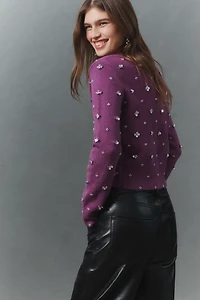 Endless Rose Sequin-Embellished Cardigan Sweater