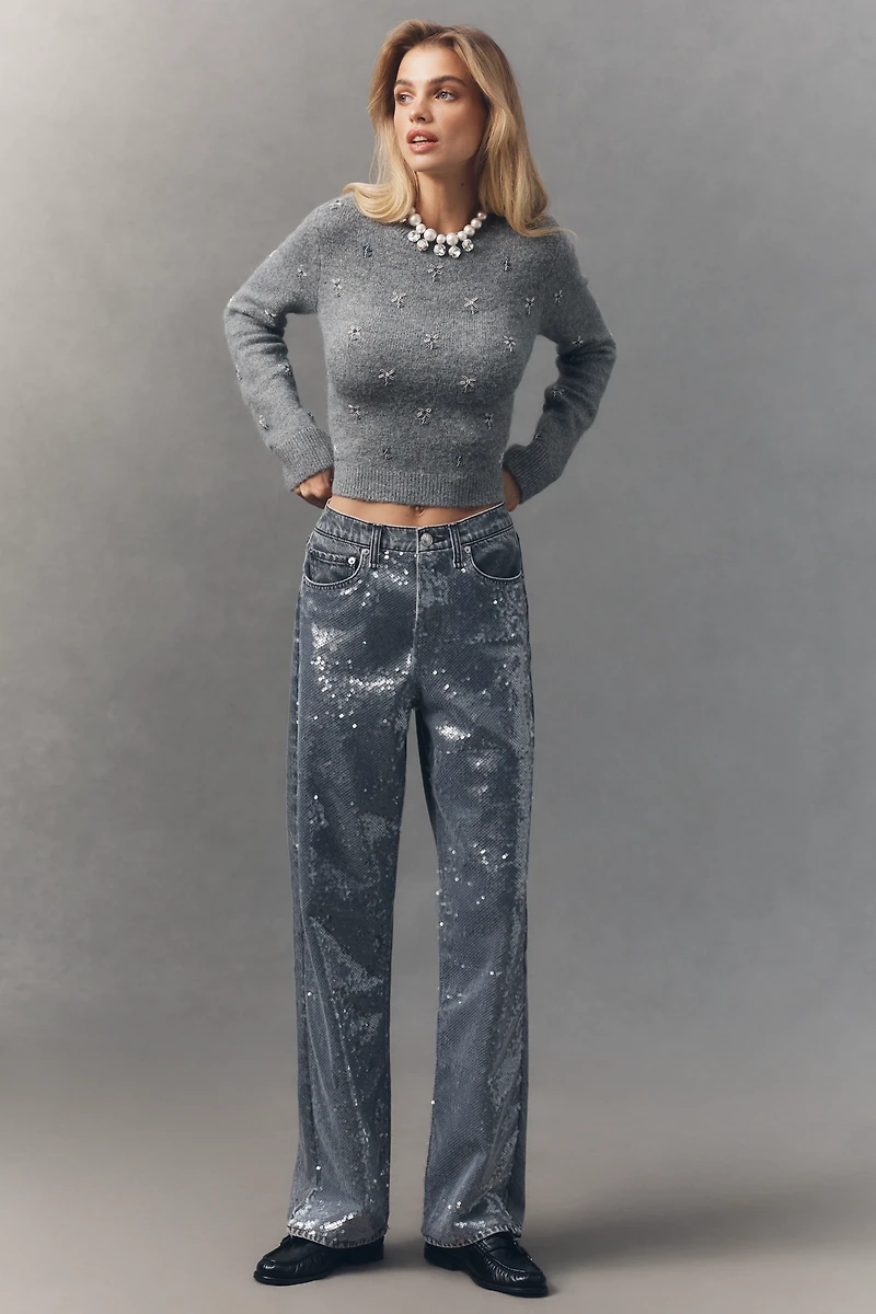 Endless Rose Crew-Neck Embellished Sweater