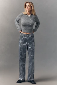 Endless Rose Crew-Neck Embellished Sweater