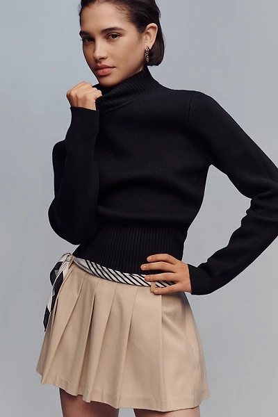 Endless Rose Mock-Neck Zipper Cardigan