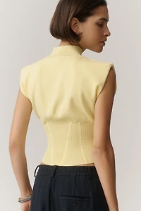 Endless Rose Mock-Neck Knit Muscle Tee