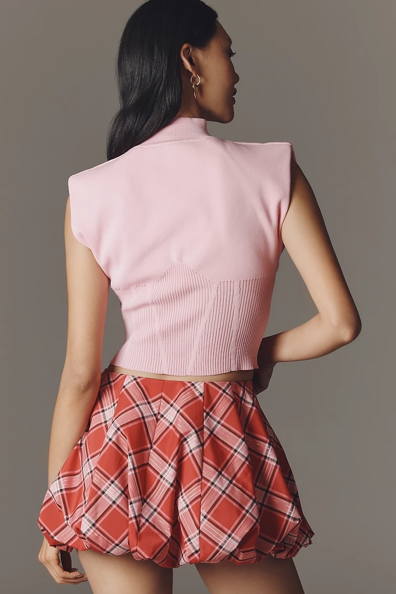 Endless Rose Mock-Neck Knit Muscle Tee